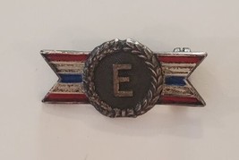 WWII U.S. Army Navy Production Award &quot;E&quot; for Excellence Lapel Vest Pin Pinback - £13.29 GBP