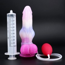 Dog Dildo Silicone 8.19&#39;&#39; Realistic Animal Squirting Dildos With Suction Cup Dra - £53.28 GBP