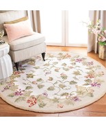 SAFAVIEH Chelsea Collection Area Rug - 8&#39; Round, Ivory, Hand-Hooked Fren... - $460.99