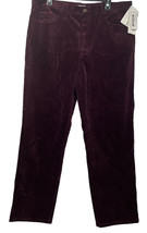 Vtg 90s Jones Wear Sport Womens Corduroy Pants Maroon Merlot Sz 16 Stret... - £20.38 GBP