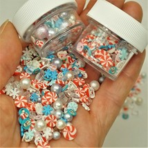 Christmas Sprinkles Mix Kawaii Decoden Candies For Craft Small Gift For Kids - £5.53 GBP