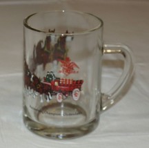 Glass Budweiser Champion Clydesdales Handled Beer / Coffee Mug glass - $20.19