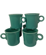 Set of 4 Fiesta HLC Coffee Tea Hot Coca Cups O Ring Handles Mugs Made In... - £18.34 GBP