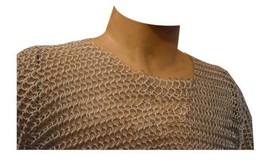 Medieval-ABS BUTTED ALUMINIUM CHAIN MAIL SHIRT MEDIEVAL CHAINMAIL HAUBER... - £100.90 GBP