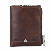 Leather Men Wallet Button Closure Vintage Money Card Holder Purse - £31.52 GBP+