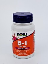 Now Foods Vitamin B1 Thiamine 100 mg 100 Tablets Nervous System Health BB2029 - £9.70 GBP