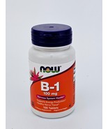 Now Foods Vitamin B1 Thiamine 100 mg 100 Tablets Nervous System Health B... - €10,65 EUR