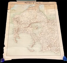 1898 War Dept Map of Cavite Philippines by CH Stone, Julius Bien Litho 3... - $199.99