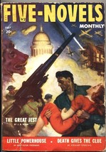 Five Novels MONTHLY-JULY 1942-ADVENTURE-PULP-WASHINGTON Dc Attack - £135.20 GBP