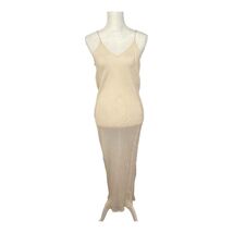 Psophia Vazquez De Castro Women’s Silk Blend Slip Dress Size XS Cream Sheer - $36.33