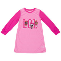 LOL Surprise Dolls Girls Jersey Long Sleeve Sleep Gown Pink - £7.50 GBP