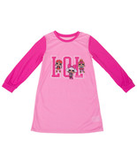 LOL Surprise Dolls Girls Jersey Long Sleeve Sleep Gown Pink - £18.34 GBP