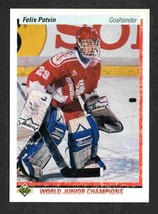 Felix Potvin Rookie Card RC 1990 Upper Deck #458 nr mt Toronto Maple Leafs  - £0.39 GBP