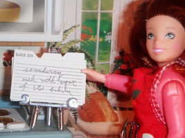 Barbie Baked Ziti Recipe Cards Lot 3 Different Cards 2 Are Blank - $1.97