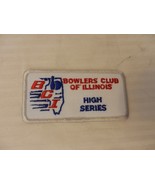 Bowlers Club of Illinois Men&#39;s High Series Patch from the 90s Silver Border - $9.50