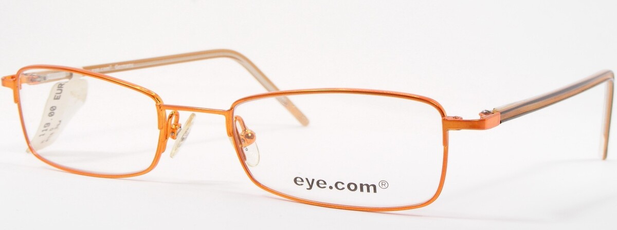 Vintage eye.com M67SH-2 Orange UNIQUE RARE EYEGLASSES GLASSES FRAME 49-1... - $59.40
