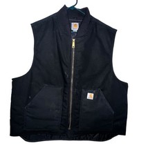CARHARTT Made In USA V01 Black Mens Size 2XL Vest Quilt Lined Black Duck... - $67.69