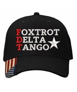 Foxtrot Tango Delta Hat Embroidered Donald Trump Hat Black Adjustable ha... - $495.41 MXN