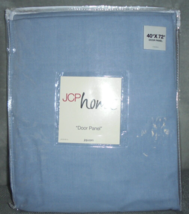 JCP Home 40&quot;x72&quot; Door Panel Window Curtains Serene Blue Rod Pocket Berkeley - $28.68