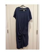 NSF Navy Blue Knot Front T-Shirt Dress XXL - $44.55