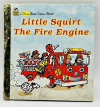 First Little Golden Book Little Squirt the Fire Engine Ephemera 1983 Vintage - £8.30 GBP