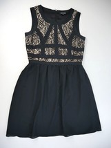 Gianni Bini  Black Lace &amp; Ribbon Bodice Cocktail Evening Dress Womens Size 6 - £26.66 GBP