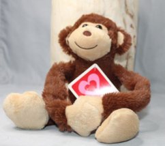 Dan Dee Brown Tan Monkey Plush Hanging Sticky Hands Stuffed Animal 10&quot; - £10.11 GBP