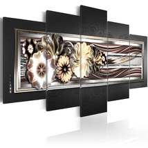 Tiptophomedecor Glamour Canvas Wall Art - In Platinum Waves - Stretched &amp; Framed - £71.93 GBP+