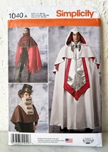 Simplicity Costume Steampunk Hooded Cape Sewing Pattern 1040A Misses Men... - £14.50 GBP