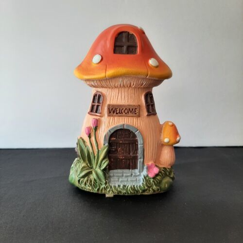 Primary image for Fairy Garden Mushroom Forest Figurine 4.75" Whimsical Fairy House Cottage Decor