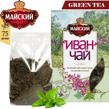 Maiskiy Green Loose IVAN-TEA+ Melissa &amp; Mint 75g Made Russia Rf Иван-Чай Майский - £4.65 GBP