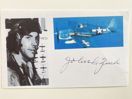 WWII Ace John Zink Signed Photo Card - £39.34 GBP