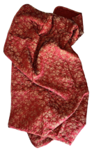 Bella Notte Blanket Colette Tuscan Red with Gold Flowers 72&quot; x 49&quot; Silky Soft - £385.92 GBP