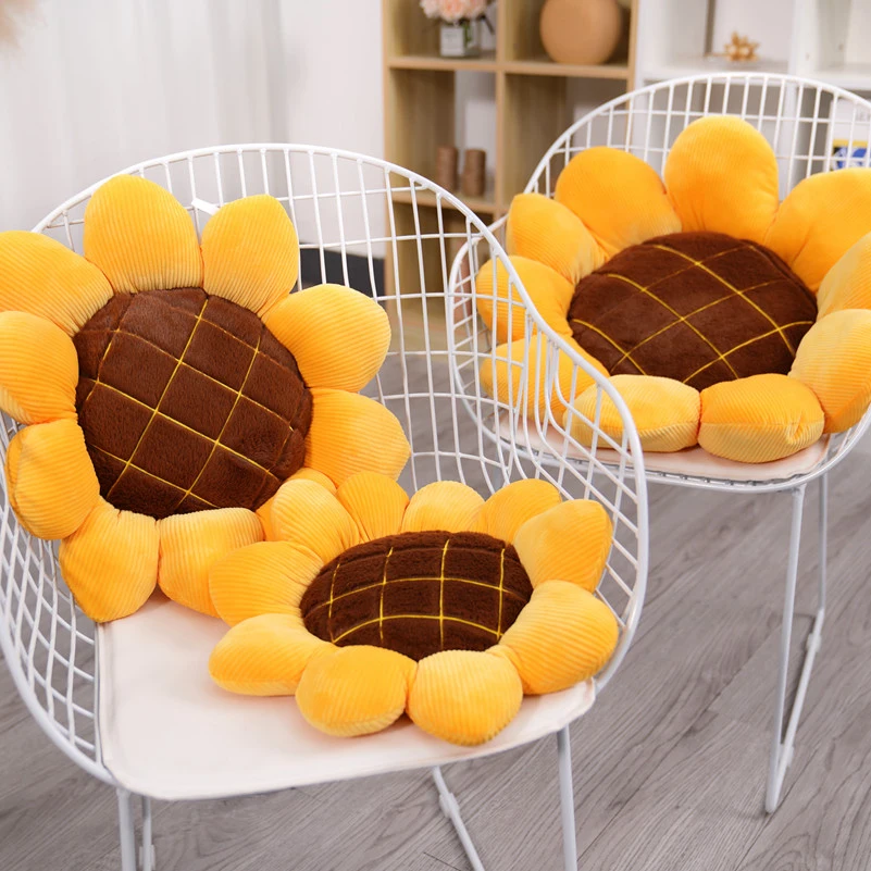 Plant Sunflower Chair Car Cushion Office Nap Pillow Nice - $18.12