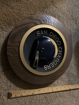 Vintage 1970’s San Diego Chargers 14” Round Football Helmet Plaque - £62.51 GBP