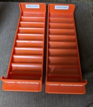 2 Major Metalfab MMF $100 Quarters Orange Coin Roll Tray Bank Teller Mon... - $14.50