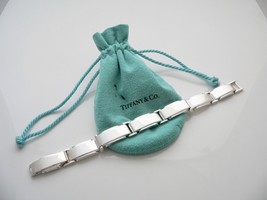 Tiffany &amp; Co Metropolis Link Silver Bracelet Bangle 7 Inch Chain Rare Pouch Gift - £377.05 GBP