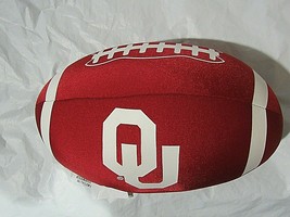 NCAA Oklahoma Sooners Spandex Football Shaped Pillow 14&quot; x 7&quot; by Northwest - £15.26 GBP