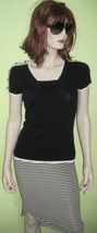 Vintage VALENTI Women&#39;s Ladies Top Butterfly Gem Studded Blouse Tunic S/P - $24.99