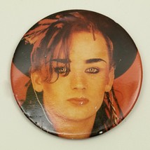 Vintage 1983 CULTURE CLUB pin Boy George Badge 3&quot; 80s band - £4.61 GBP