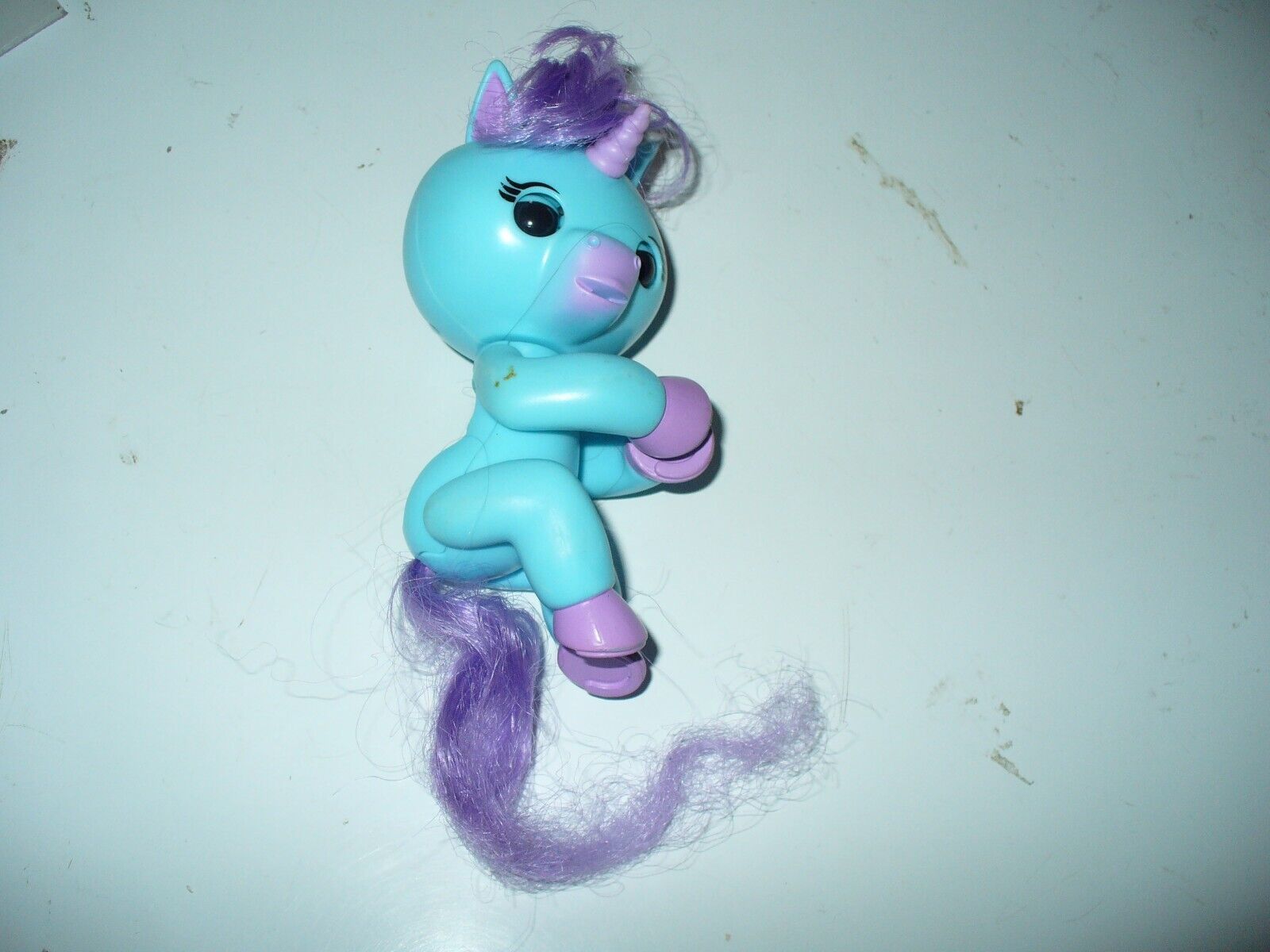HTF Wow Wee STELLA Unicorn Fingerlings Interactive Blue Baby WoWee - $4.83