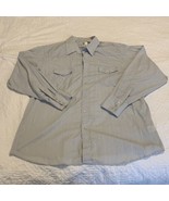 Corral West Ranch Wear Mens XXL Pearl Snap Gray Stripe Western Long Slee... - $12.19