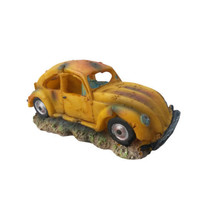 Yellow VW Beetle Volkswagen Bug Car Aquarium Fish Tank Decoration Ornament - £14.08 GBP