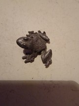 Vintage Fine Pewter Miniature Figure Figurine Collectible VTG Frog Toad Froggy - £14.29 GBP