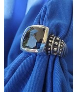 Vintage Designer Signed Onyx Sterling Silver 925 RING Hand Made Size 7 P... - $4,510.98 MXN