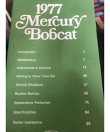 1977 Mercury Bobcat Propriétaires Manuel Owner&#39;s Guide Livre - £7.52 GBP
