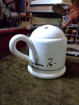 Mama Ro shaker 4 1/2&quot; tall signed white curved handle - $45.00