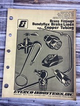 1982 EVERCO Brass Fittings BUNDYFLEX Brake Lines Copper Tubing Price List - $8.79