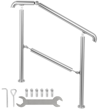 VEVOR Stainless Steel Transitional Handrail, Fit for 2 to 3 steps, 441lb... - $84.99