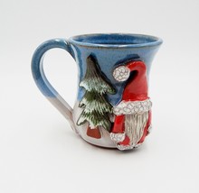 Mudworks USA Pottery Gnome Santa Tree Mug Coffee Tea Primitive Signed - $42.99